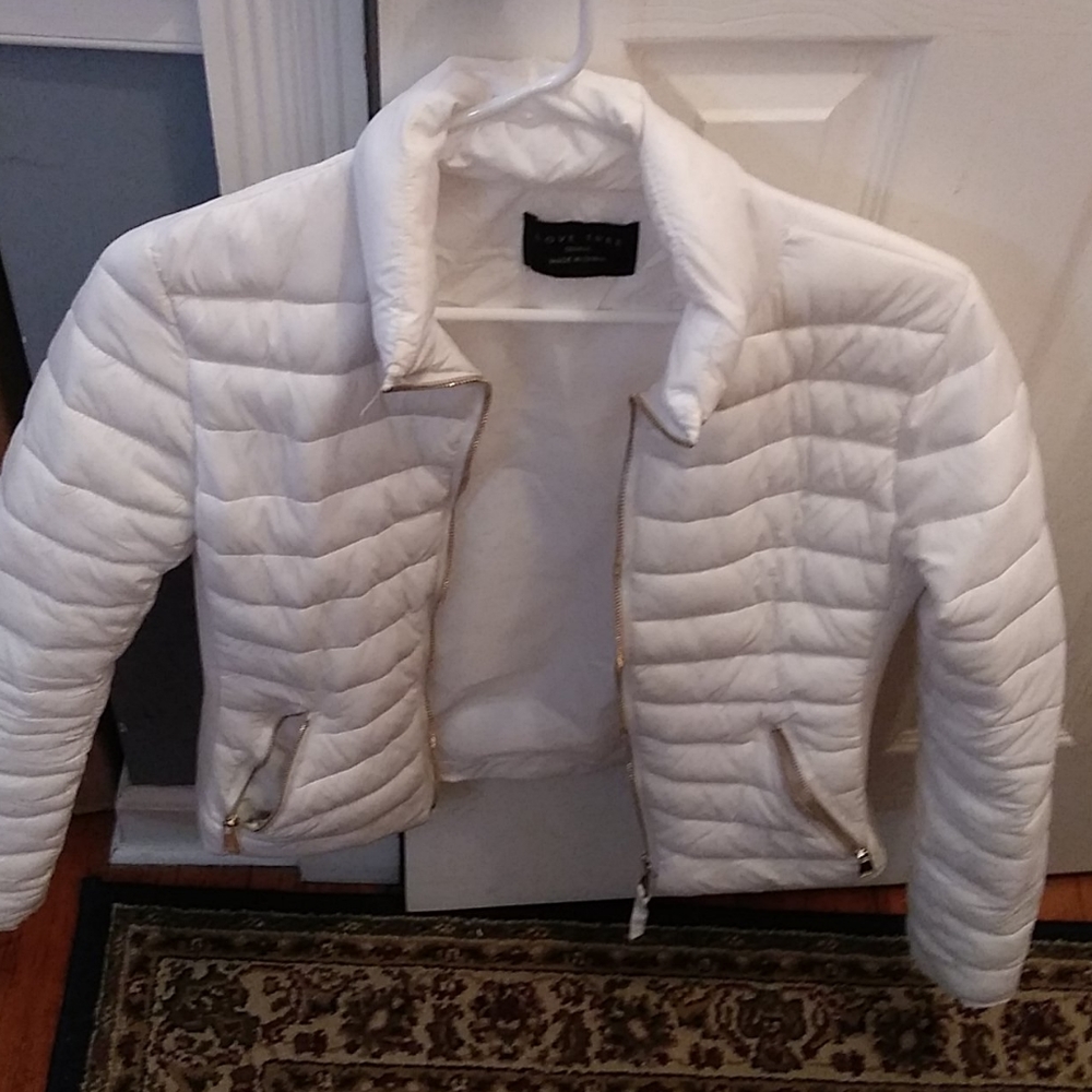 Spring popping white gold accents jacket